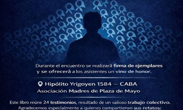 Presentan libro: “50 años del golpe en Argentina, testimonios. Memoria ante el negacionismo”.
